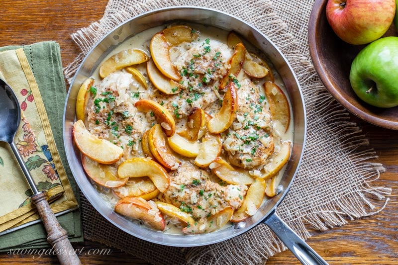 Chicken Fricassee with Pink Lady Apples