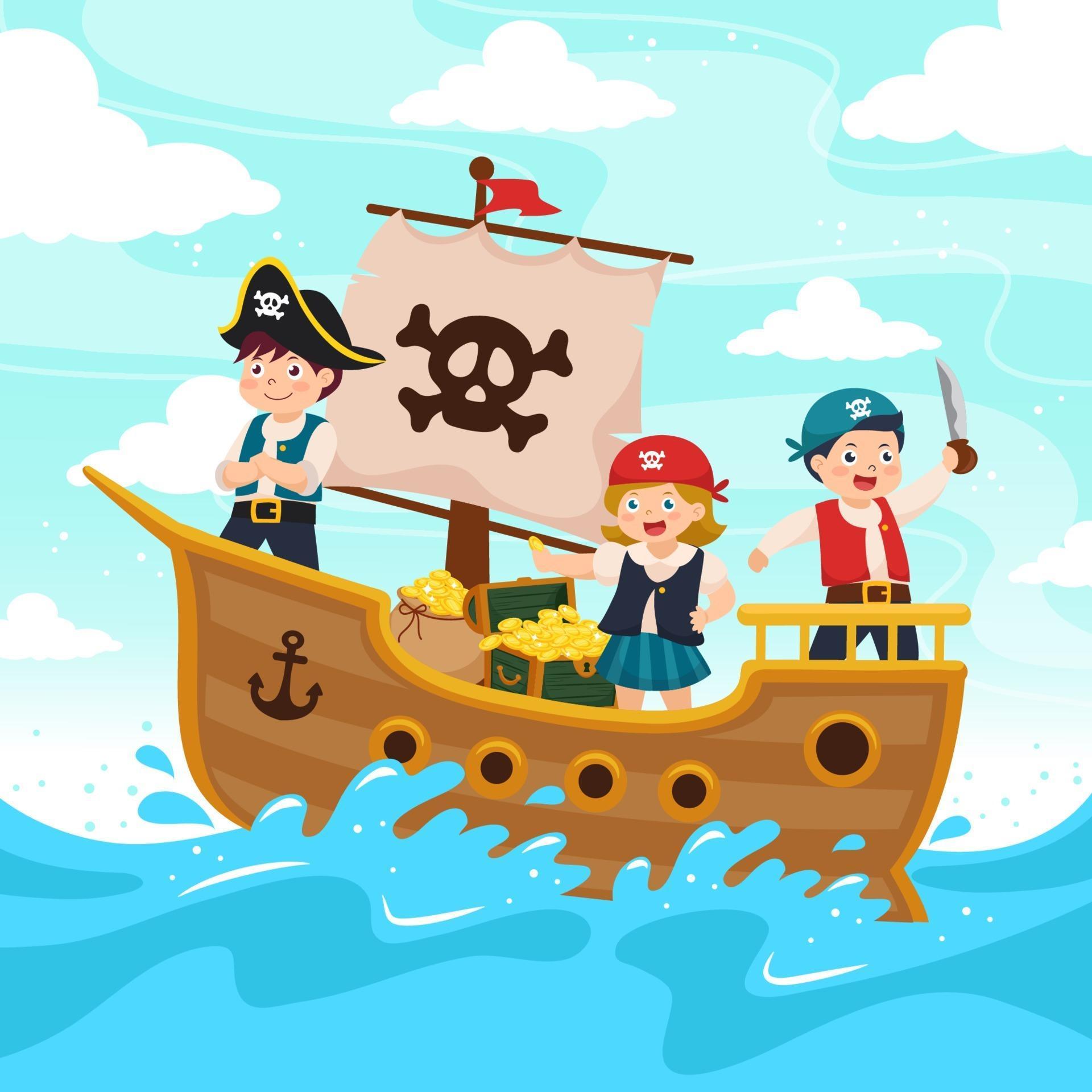 pirate ship with kids
