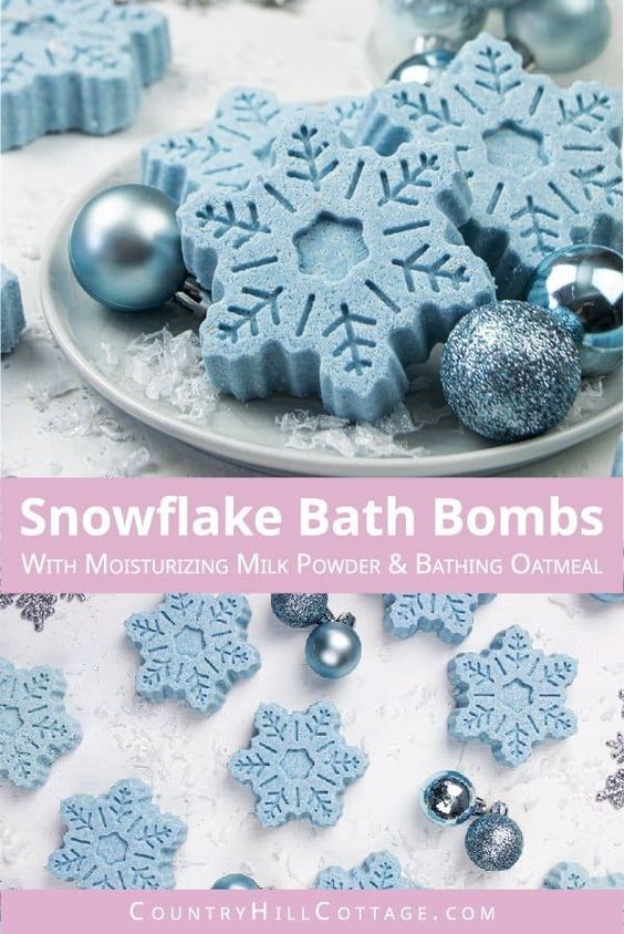 snowflake bath bombs