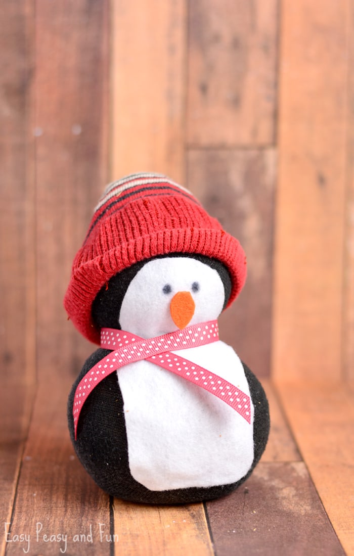 penguin made of socks