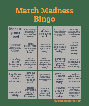 March Madness Bingo