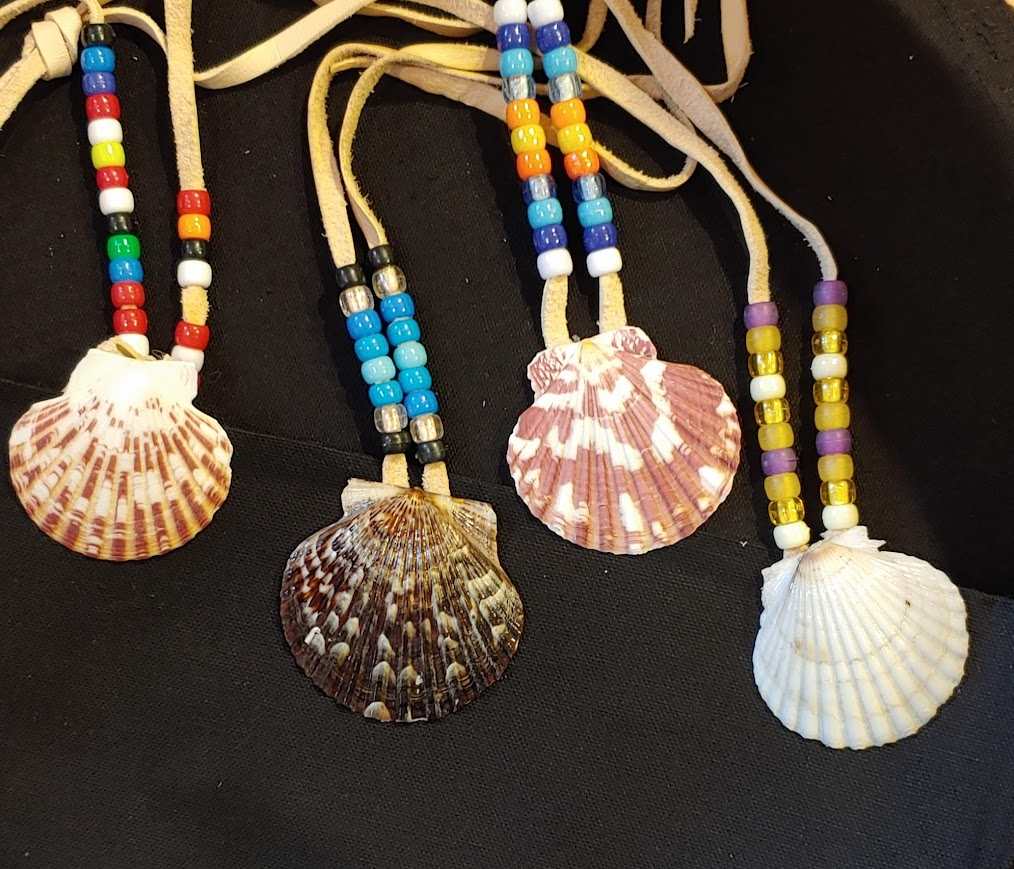 example of scallop shell necklaces