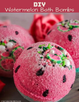 watermelon bath bombs