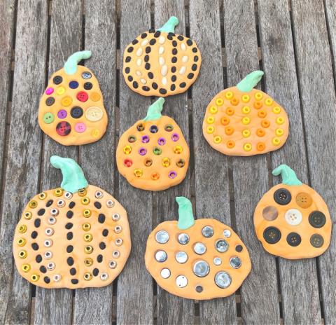 Clay Dot Pumpkins