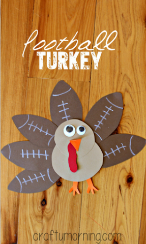 turkey with football feathers