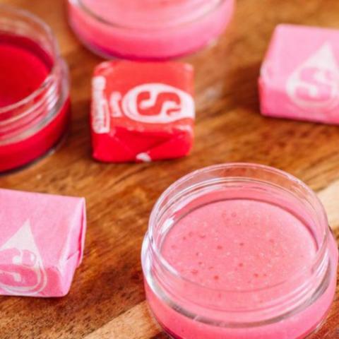 lip balm pots and starburst candy