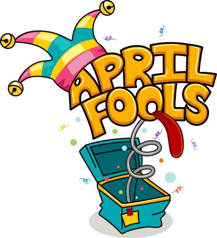 april fools springing out of a box