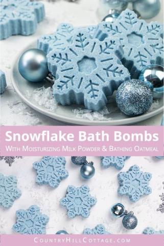 Snowflake bath bombs