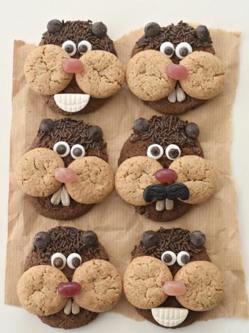 No-Bake Groundhog Cookies