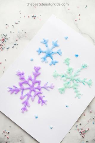 Snowflake Salt Painting