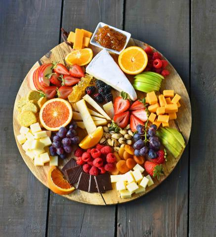 Chocolate, Fruit and Cheese Board