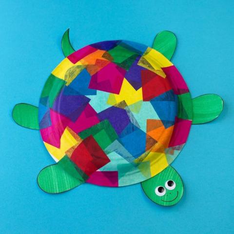 Tissue & Paper Plate Turtles