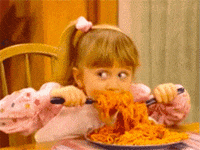 michelle tanner eating spaghetti gif from full house