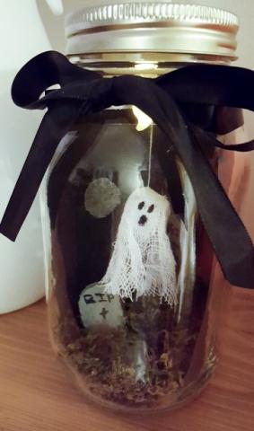 spooky ghost jar