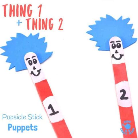 Thing 1 & Thing 2 Puppets