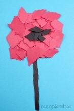 Torn Paper Poppy Flower