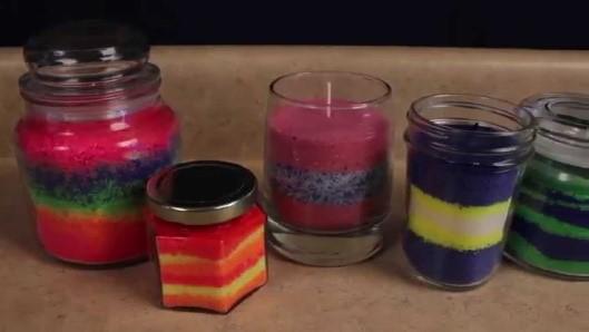 layered candles