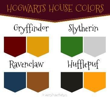 Hogwarts House colors