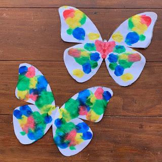 symmetrical painted butterflies