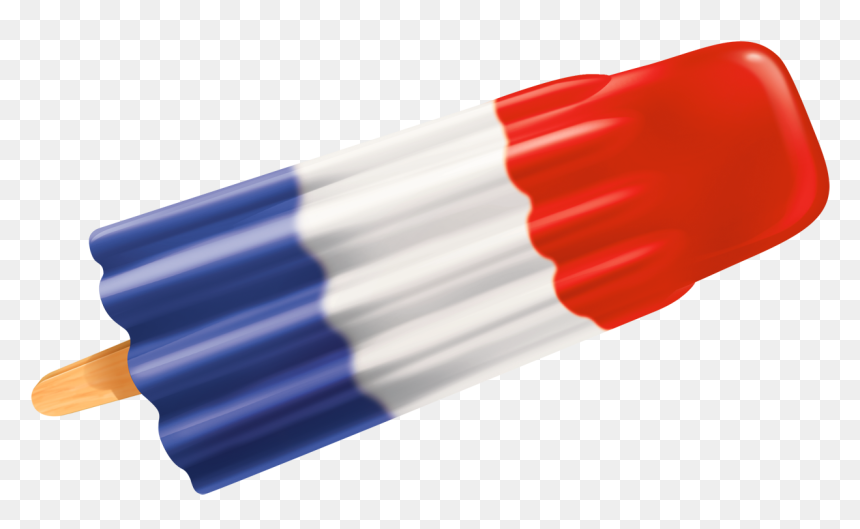 Red, white, and blue popsicle