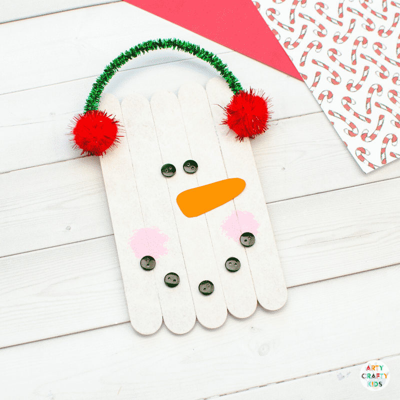 Snowman Popsicle Stick Ornaments