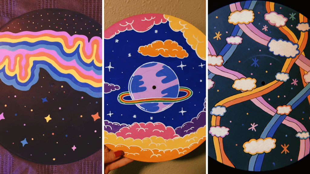 series of painted records