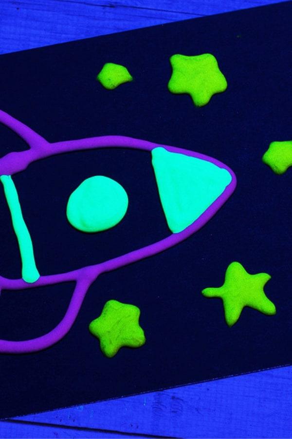 DIY Glow-in-the-Dark Puffy Paint