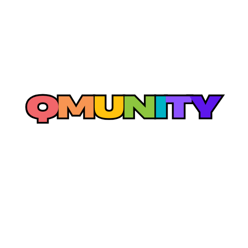 qmunity in rainbow letters