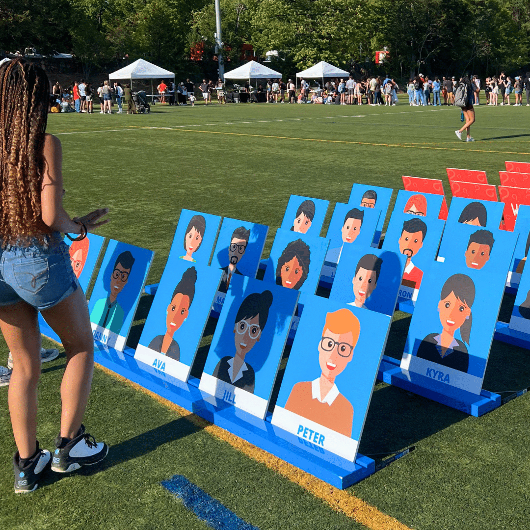 Giant Guess Who setup