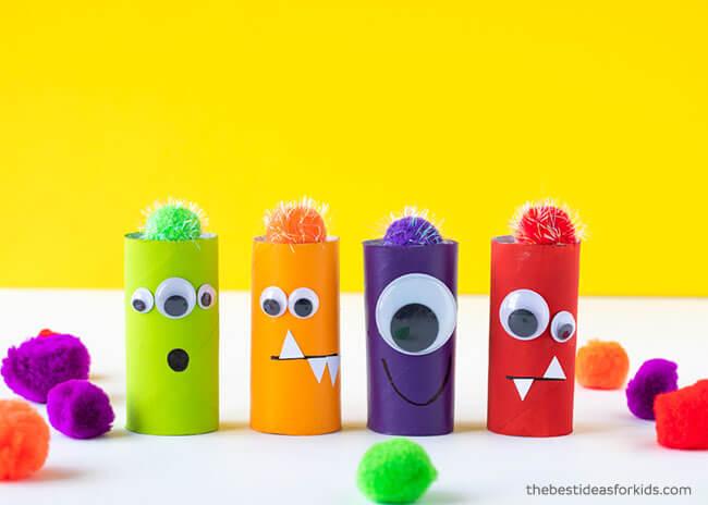 Cardboard Tube Monsters